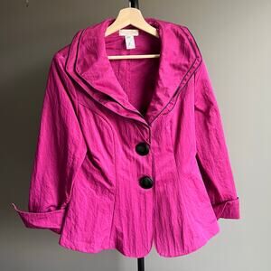 Song and Sung Pink Jacket with Wired Collar Size XL